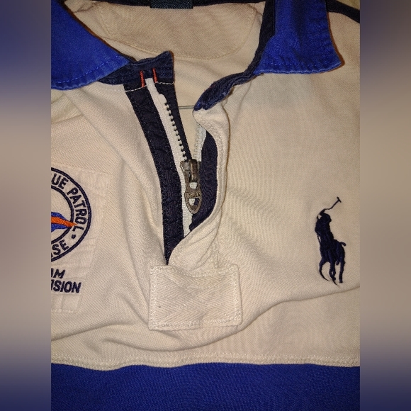 Polo Ralph Lauren Talon Zip Rugby Shirt Men XL Colorblock Rescue Patrol Big Pony - Picture 4 of 7